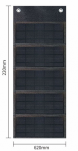 20W折叠手机太阳能充电板USB多功能输出 20W6折太阳能光伏发电板