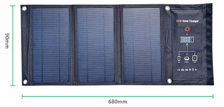 迪晟5V21W太阳能发电板折叠包