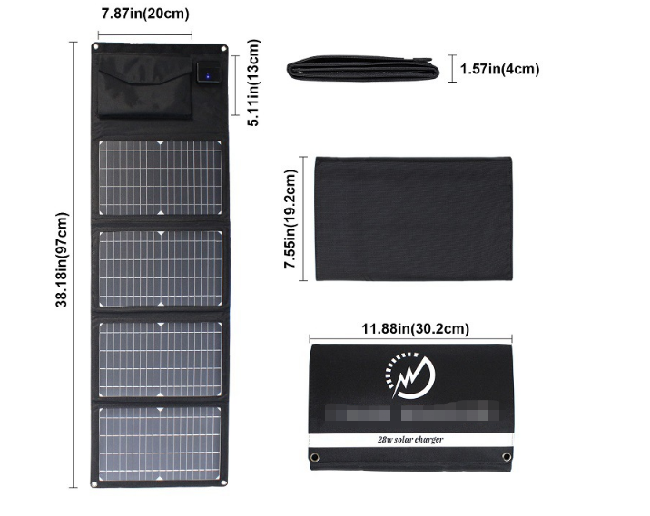 迪晟5V21W太阳能折叠包
